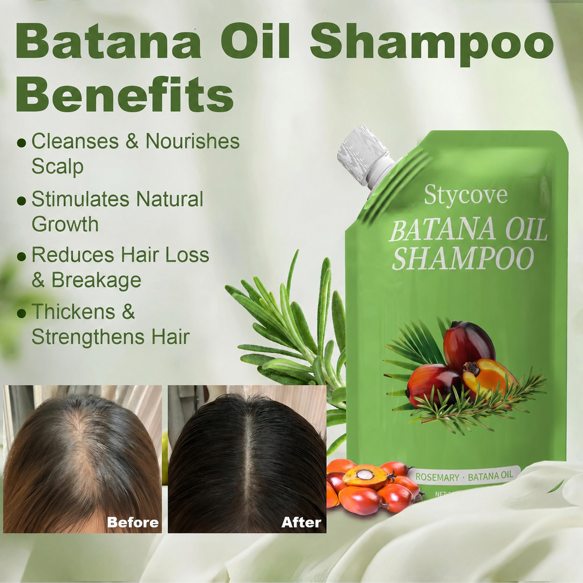 Batana Oil Rosemary Shampoo for Hair Growth