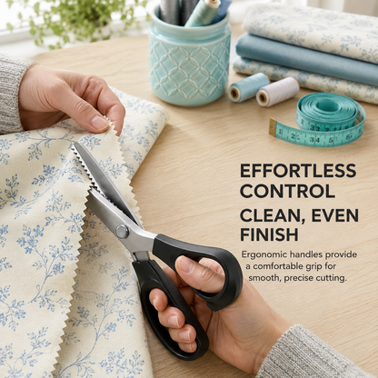Stainless Steel Zig Zag Scissors with Serrated Teeth - Perfect for DIY Crafts✂️