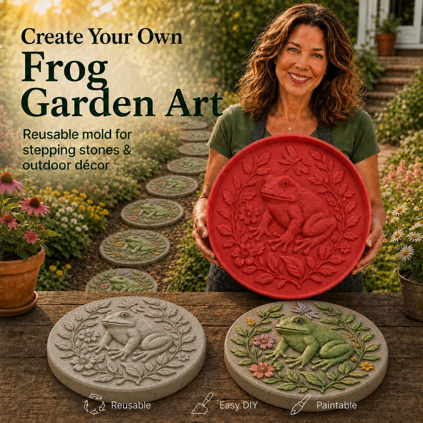 Reusable Animal-Themed Garden Art Mold – Bring Nature to Life in Your Garden