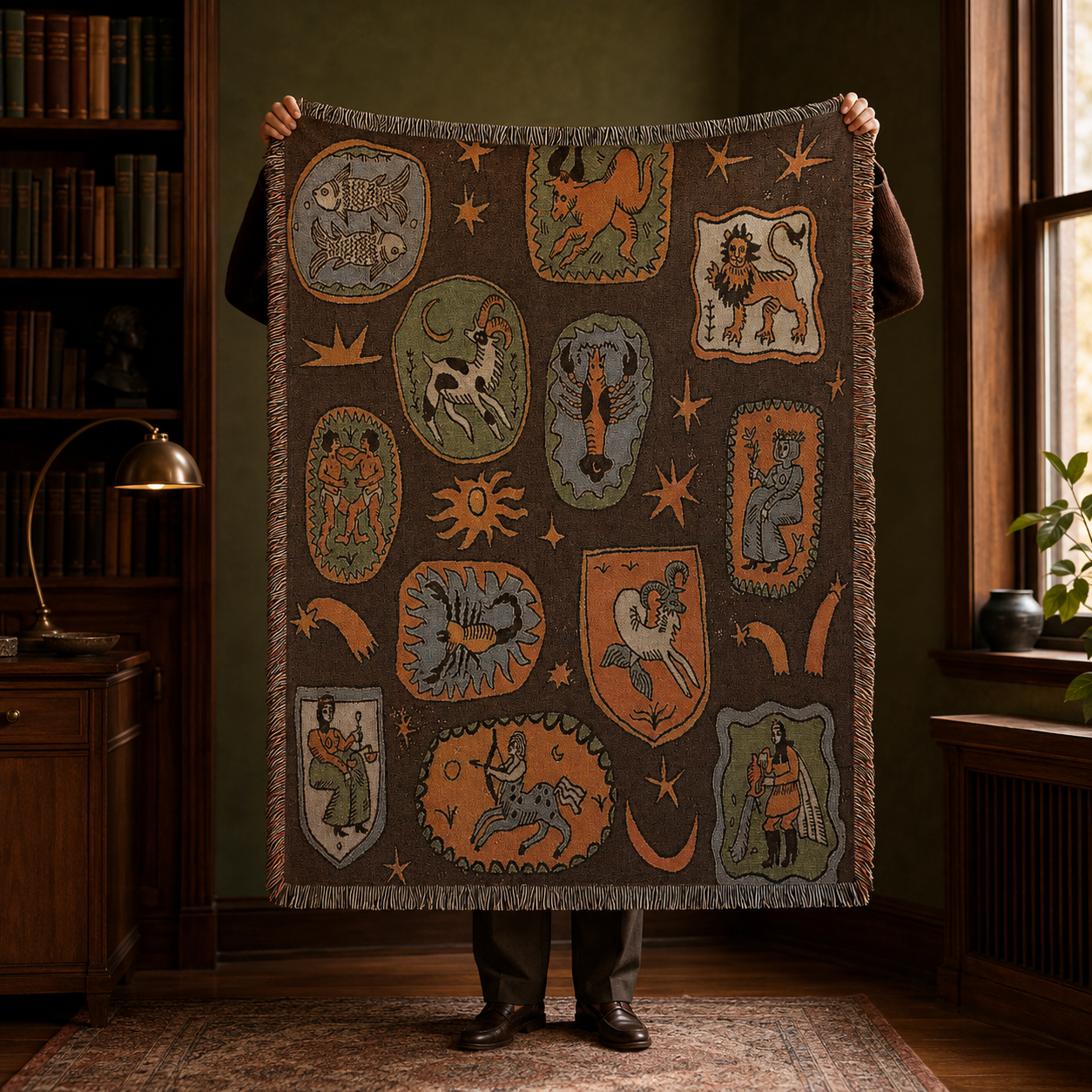 Multi-Function Woven Tassel Blanket, 130x160cm