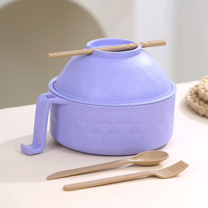 🍜 Ramen Bowl Set, Microwave Safe Instant Noodle Bowl, Durable Lunch Box