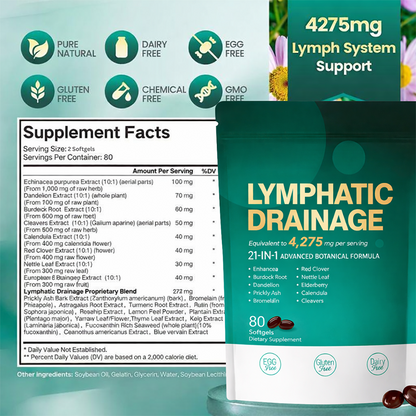 Stycove Lymphatic Drainage — 21-in-1 Advanced Botanical Formula（Purchase today and upgrade to 240 tablets/pack）