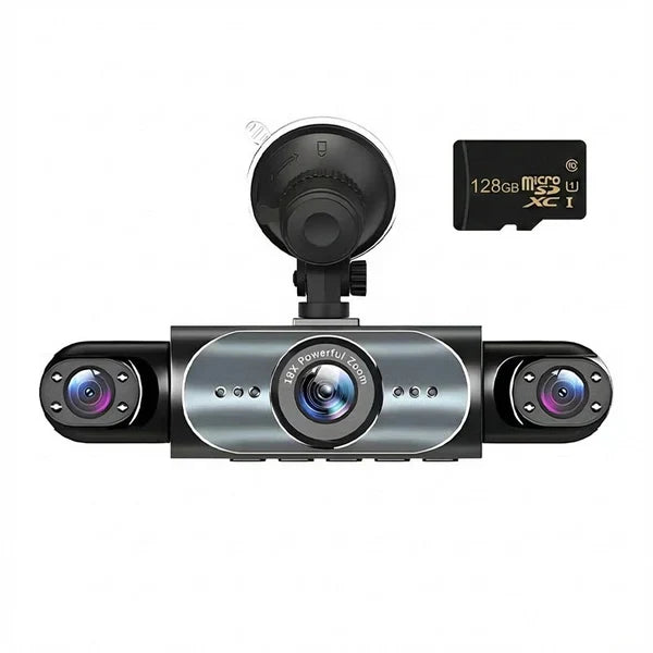 Four-channel surveillance dashcam