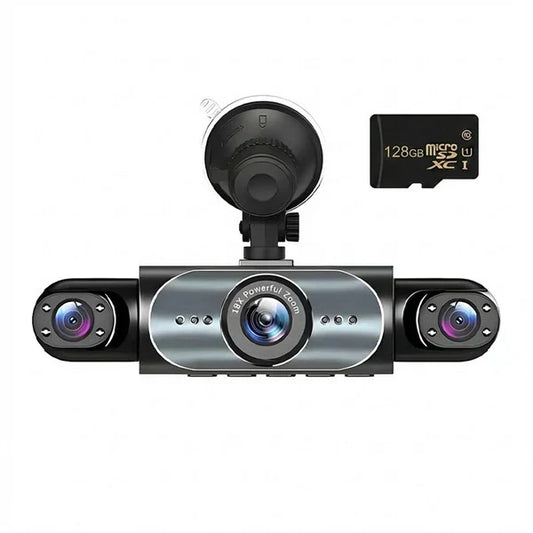 Four-channel surveillance dashcam
