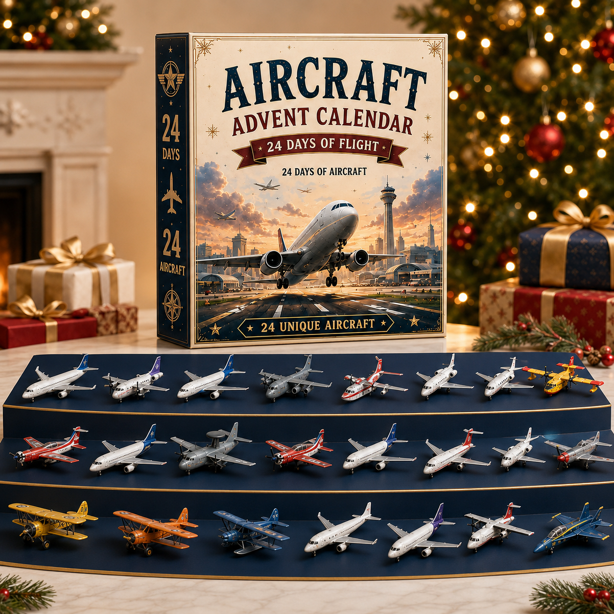 ✈️ Aircraft Advent Calendar 2026 | 24 Days of Flight with 24 Unique Miniature Airplanes, Jets & Aviation Collectibles 🎄🎁