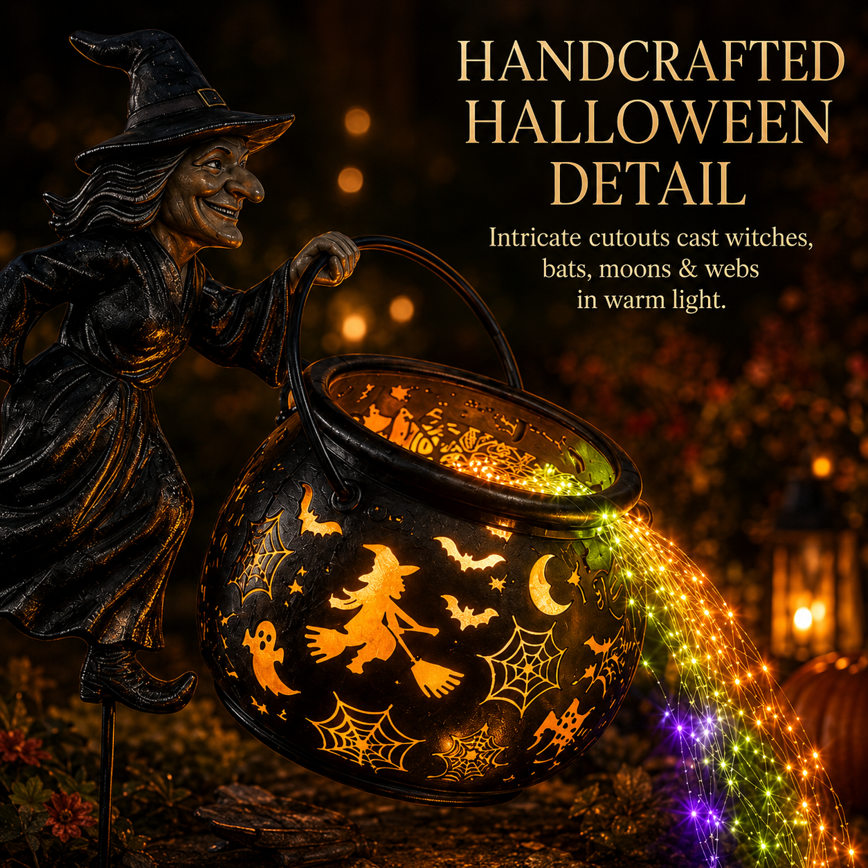 🎃Halloween Witch Cauldron Garden Light