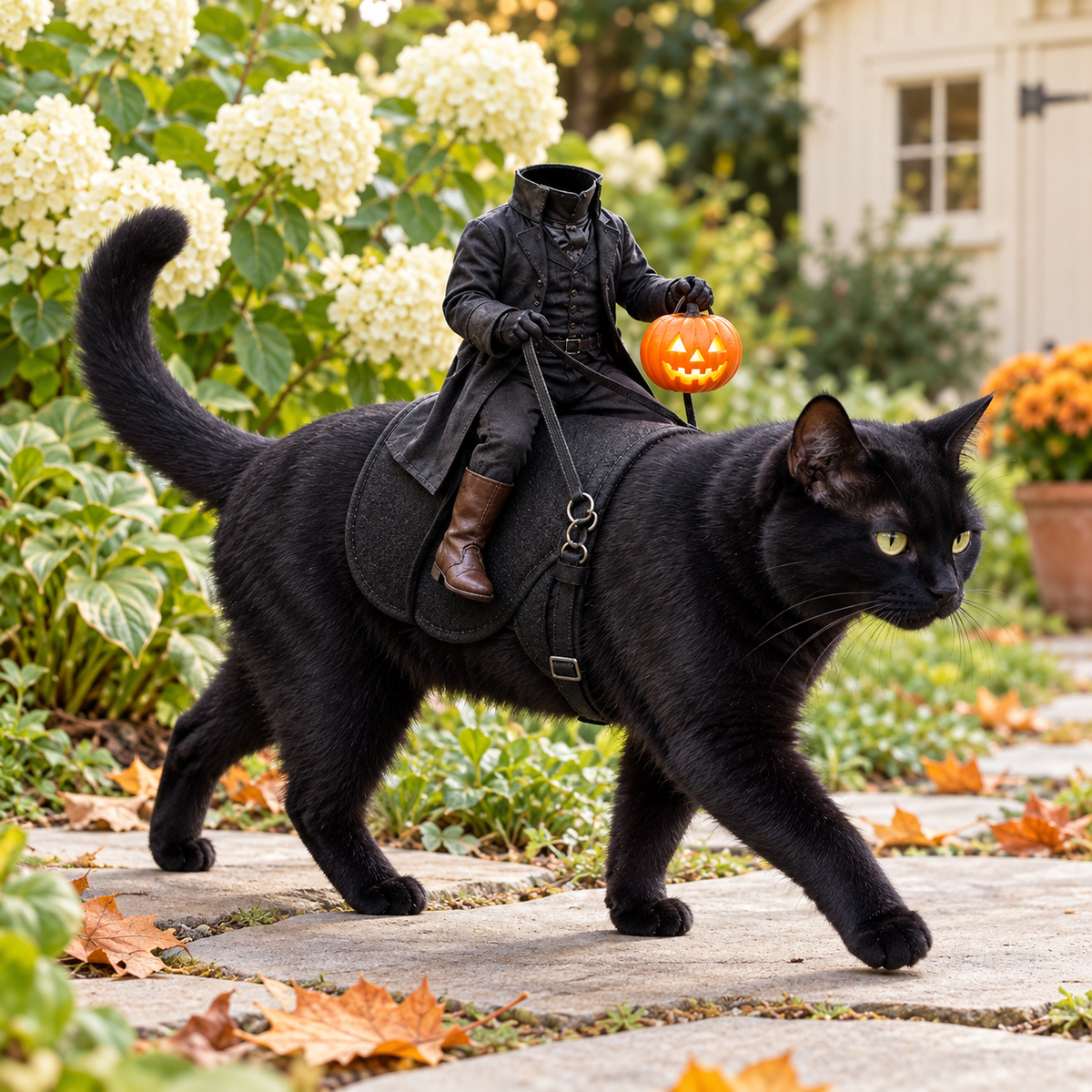 Puptailor Headless Horseman Pet Halloween Costume for Cat & Dog