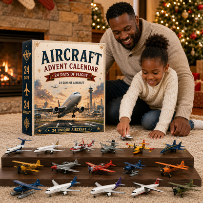 ✈️ Aircraft Advent Calendar 2026 | 24 Days of Flight with 24 Unique Miniature Airplanes, Jets & Aviation Collectibles 🎄🎁