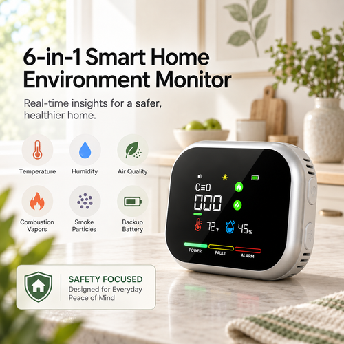 6-in-1 Smart Home Environment Monitor