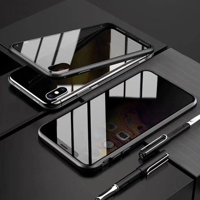Iphone Anti-Peep Screen Protector Magnetic Case