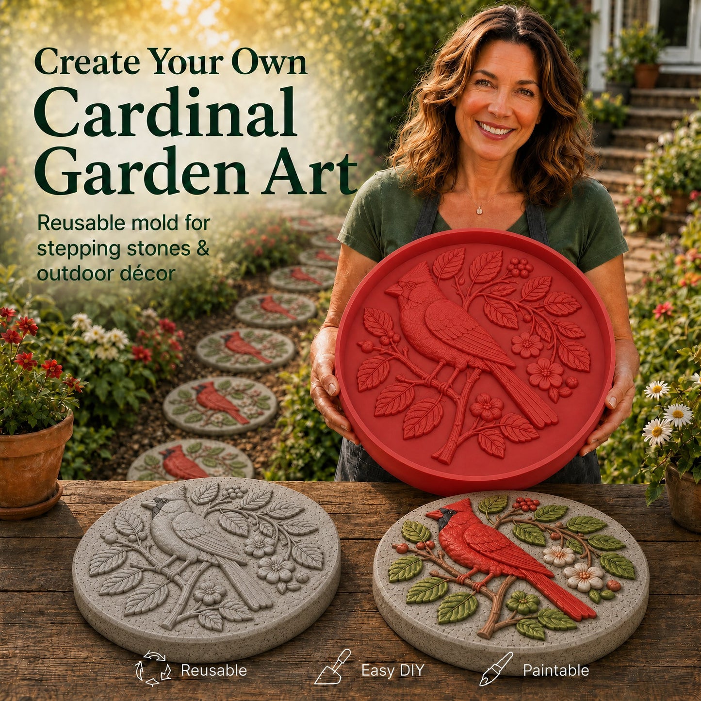 Reusable Animal-Themed Garden Art Mold – Bring Nature to Life in Your Garden