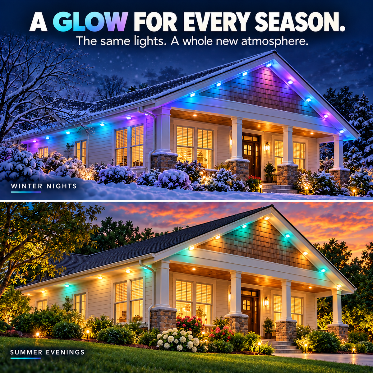 Smart Rainbow LED Permanent Outdoor Light - Smartlight 🎁