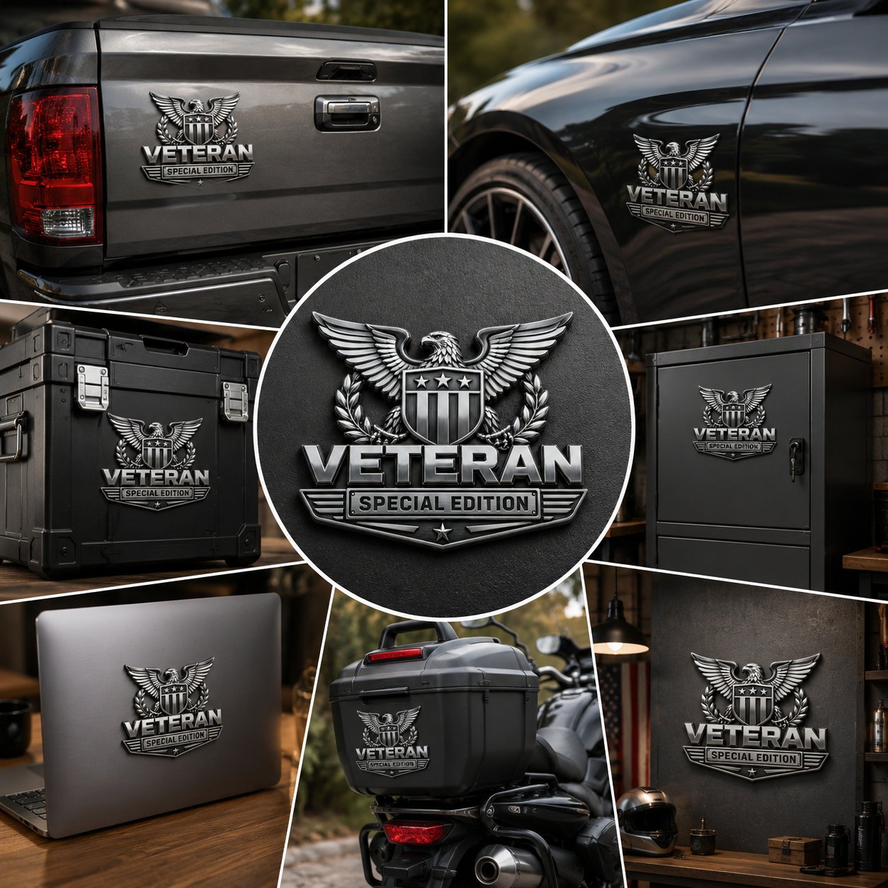 Veteran Special Edition Premium Metal Car Emblem