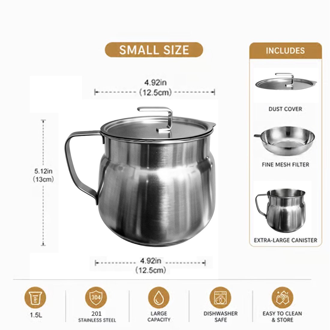 4-in-1 Oil Filter Fryer Pot