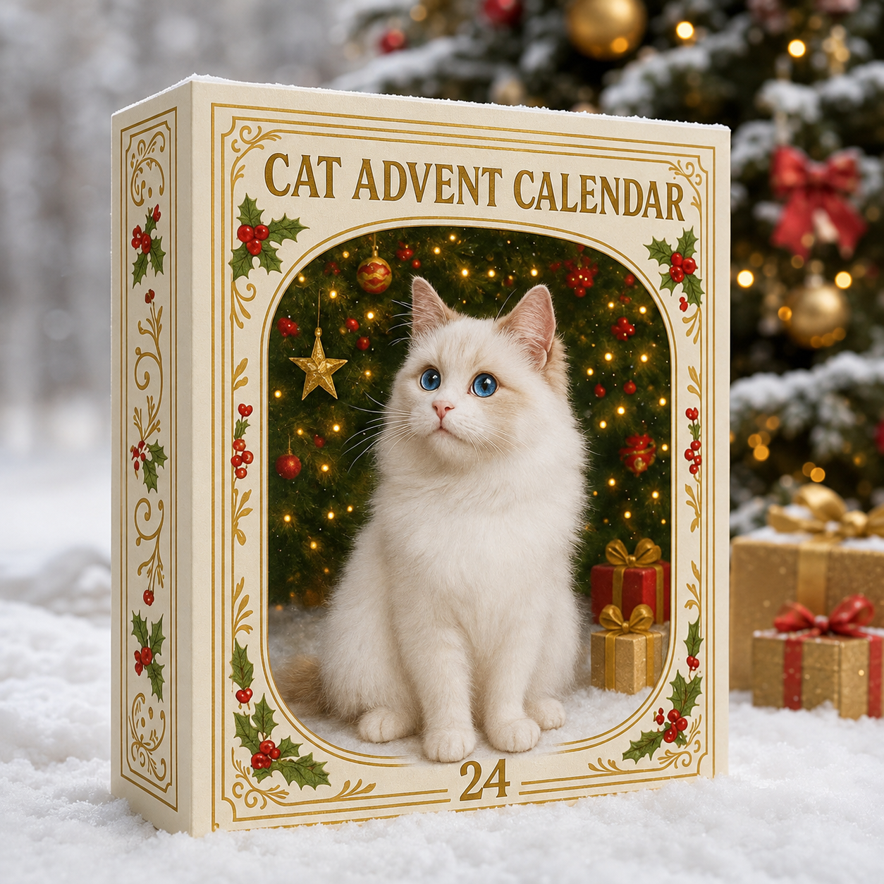 Advent Calendar 2026 Cat Advent Calendar Gift for Adults Friends Cat Owners and Lovers Christmas Holiday Countdown Gift 24 Designs Cats Charm Christmas Tree Ornament