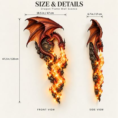 🐉 Dragonfire Guardian Wall Sconce – A Legendary Flame Awakens On Your Wall 🔥