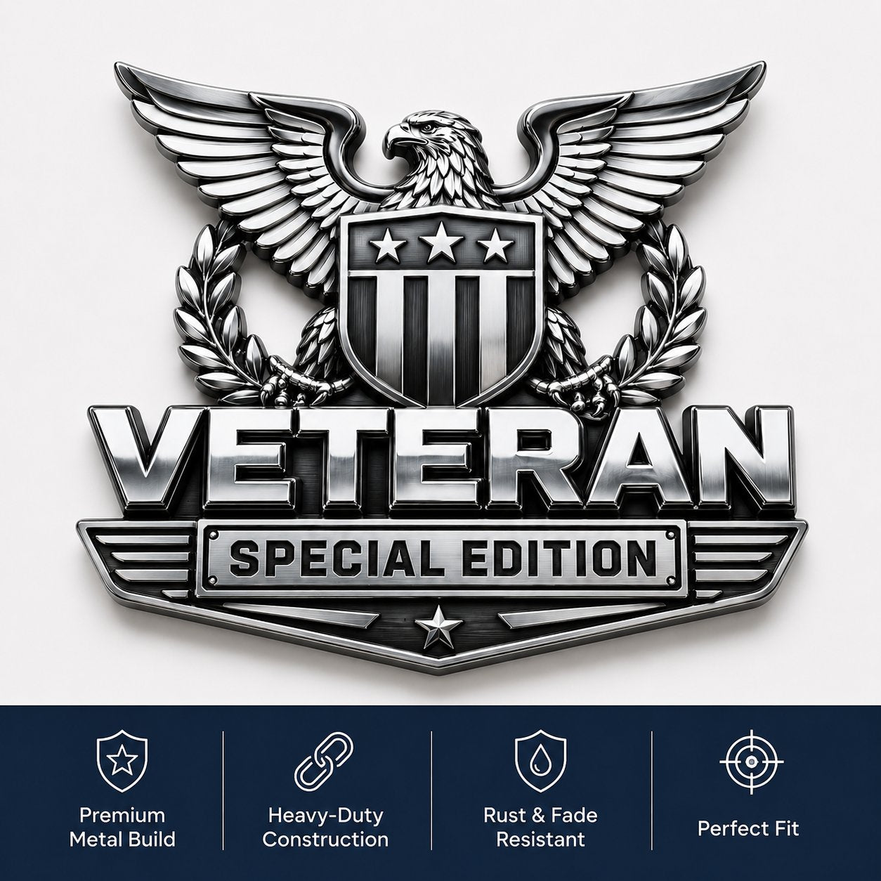 Veteran Special Edition Premium Metal Car Emblem