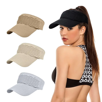Women's High Ponytail Sun Visor Hat for Sun Protection