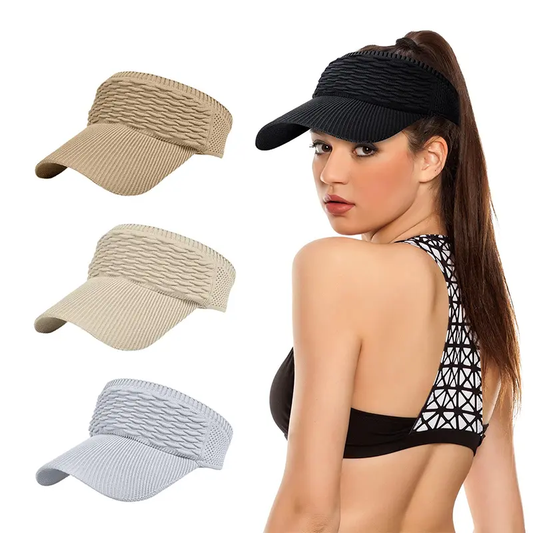 Women's High Ponytail Sun Visor Hat for Sun Protection