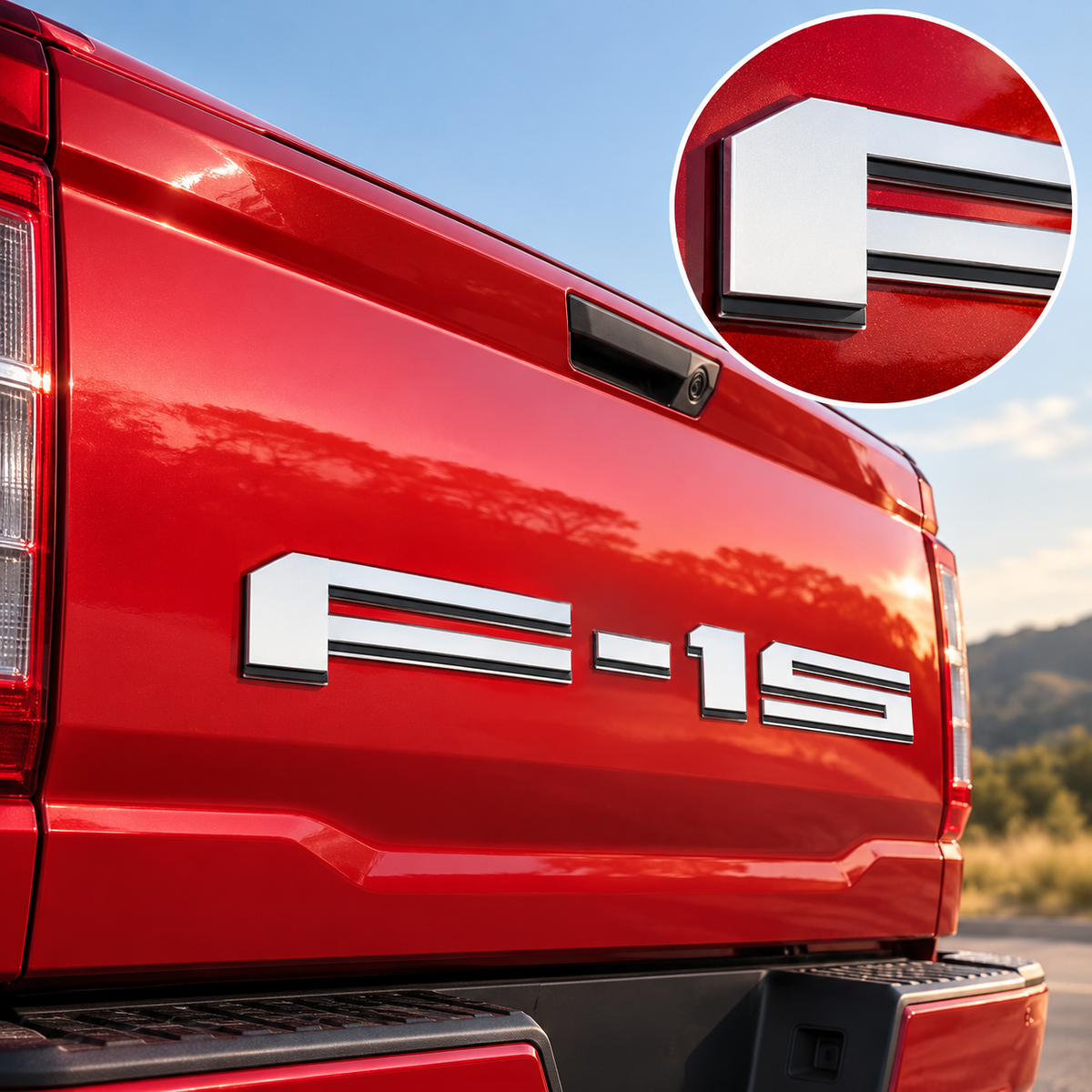 3D Raised Tailgate Letters – Premium ABS Overlay Trim Stickers