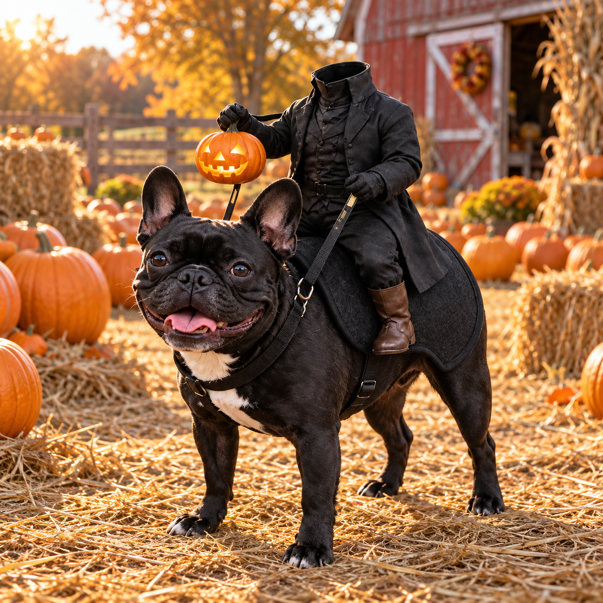 Puptailor Headless Horseman Pet Halloween Costume for Cat & Dog