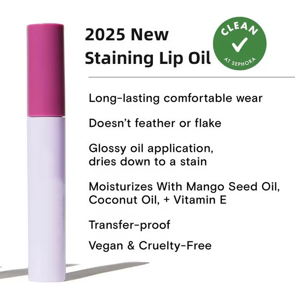 Lips Staining Lip Oil (Non-Sticky | Non-Smudge | 24H Long-Lasting）