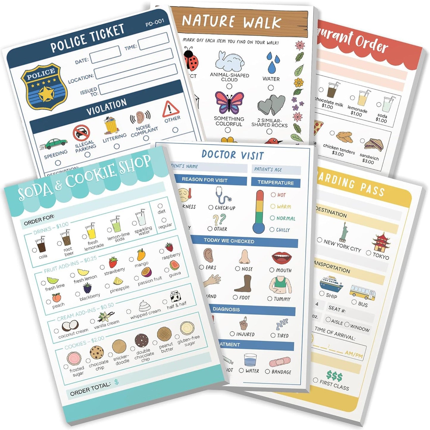 Playtime Notepads For Kids-Imaginative Role Play