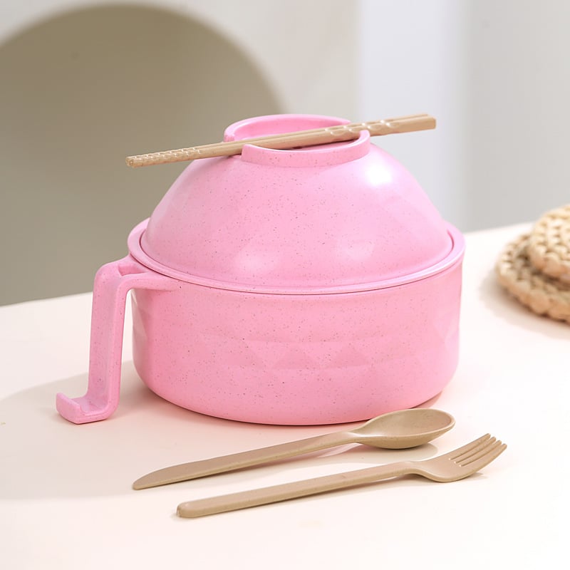 🍜 Ramen Bowl Set, Microwave Safe Instant Noodle Bowl, Durable Lunch Box