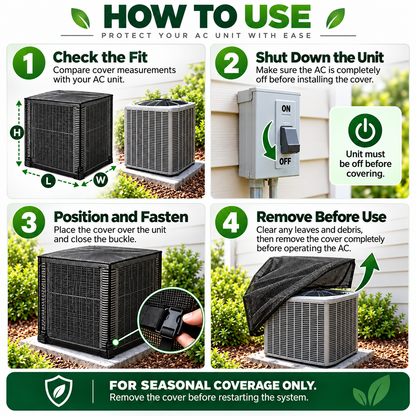 ❄️ Heavy-Duty Mesh AC Cover – All-Season Outdoor Protection