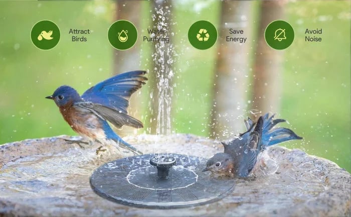 Compact Solar Bird Fountain Pump – Keep Your Garden Alive! 🐦️