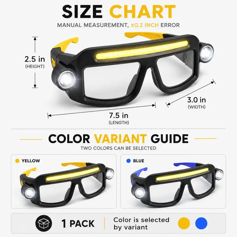 💡 Hands-Free LED Light Glasses