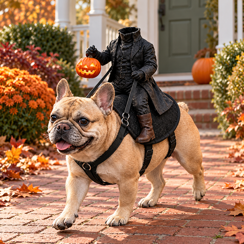 Puptailor Headless Horseman Pet Halloween Costume for Cat & Dog