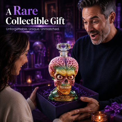 🧠 Alien Skull Glass Liquor Decanter
