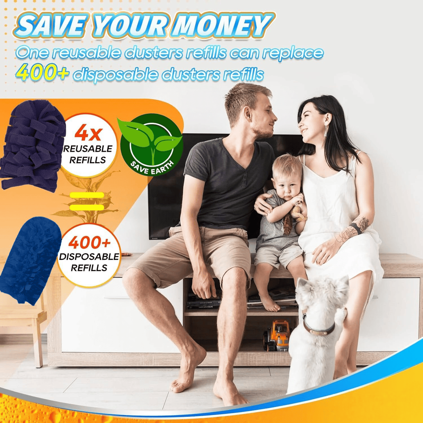✨ 360° Electrostatic Duster Refills — The Sustainable Choice for a Dust-Free Home