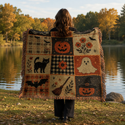 Multi-Function Woven Tassel Blanket, 130x160cm