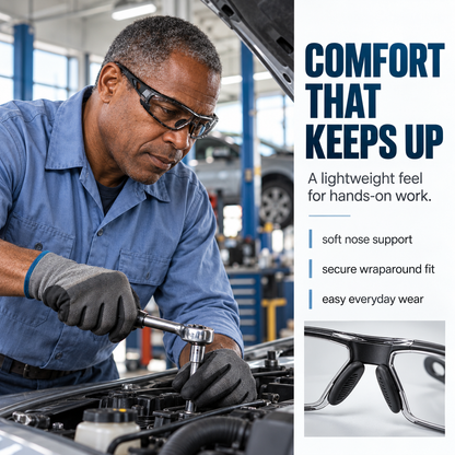 🕶️ Photochromic Safety Glasses – Indoor & Outdoor Impact Protection