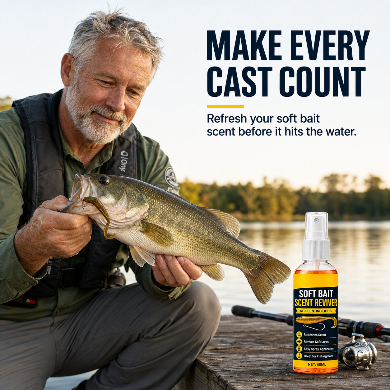 Soft Bait Scent Spray – Instant Fish-Attracting Reviver