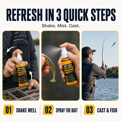 Soft Bait Scent Spray – Instant Fish-Attracting Reviver