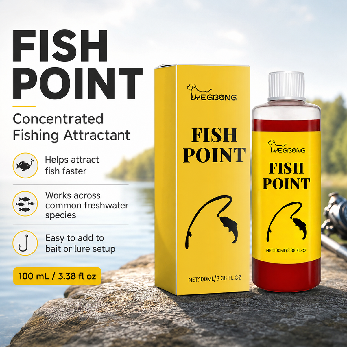 🎣 Concentrated Fish Attractant Liquid – 🐟Fast-Acting Red Worm Formula