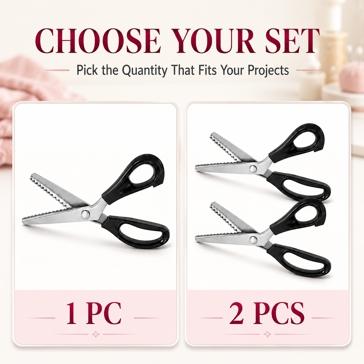 Stainless Steel Zig Zag Scissors with Serrated Teeth - Perfect for DIY Crafts✂️