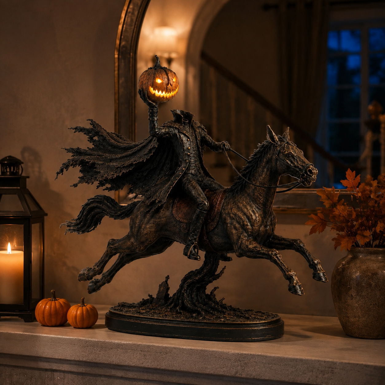 ⏰Limited Stock 50% OFF - 🎃🏇Midnight Chase Headless Horseman Statue
