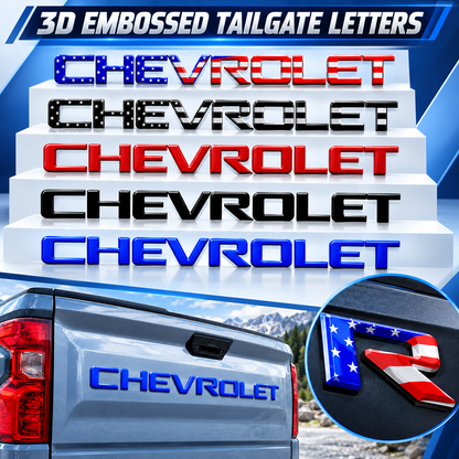3D Raised Tailgate Letters – Premium ABS Overlay Trim Stickers