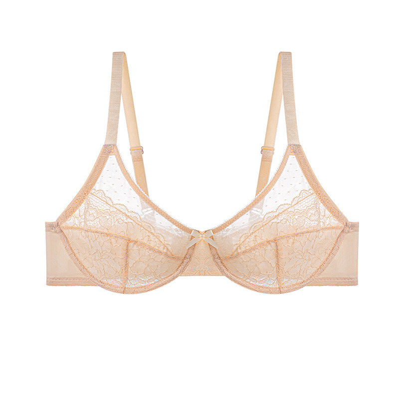 Floral Lace Plus Size Underwire Unlined Comfort Unpadded Full Coverage Bra