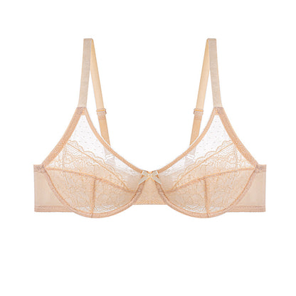 Floral Lace Plus Size Underwire Unlined Comfort Unpadded Full Coverage Bra