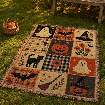 Multi-Function Woven Tassel Blanket, 130x160cm