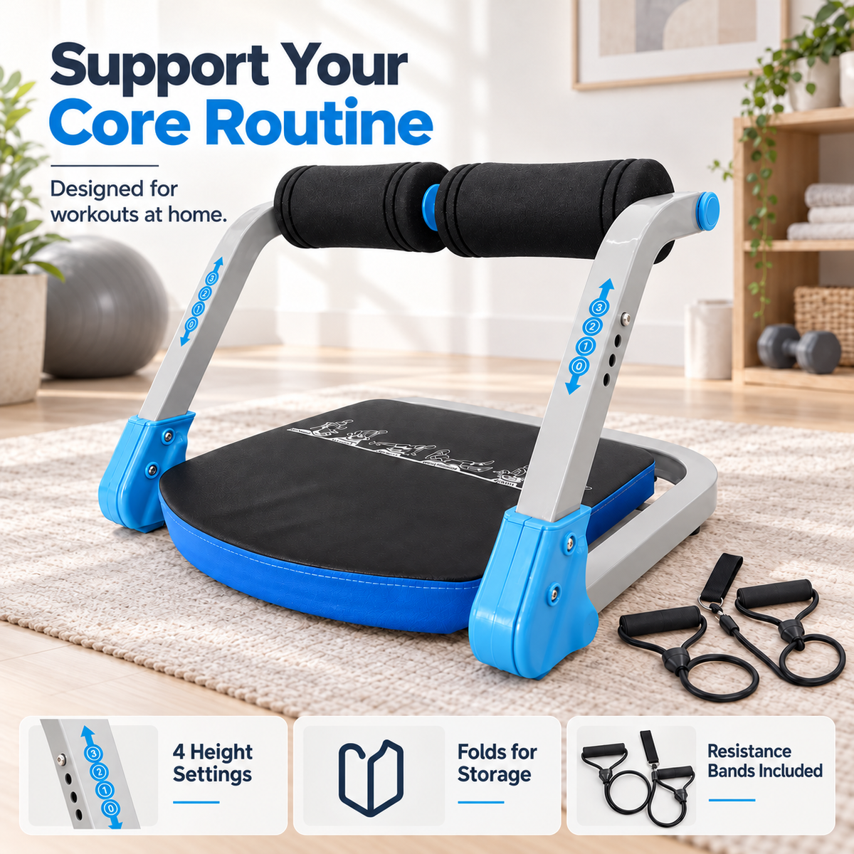 Stycove Assisted Sit-Up & Ab Trainer