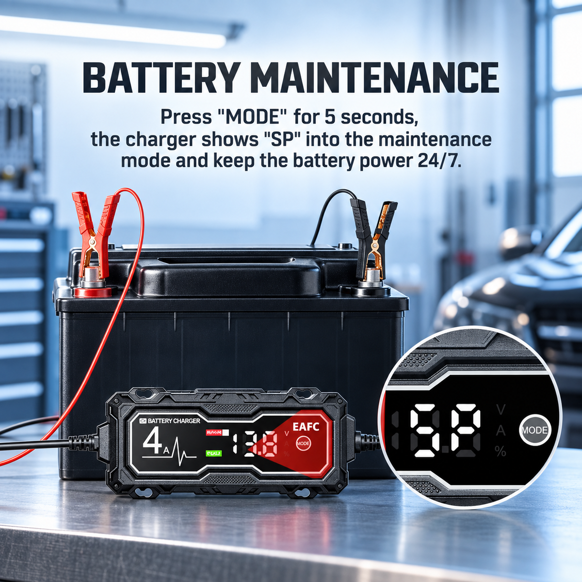 GBX155 4250A Jump Starter – 10L Gas/8L Diesel, Smart Charger & Power Bank