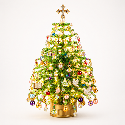 🎄✨ DIY Beaded Christmas Tree Kit – 🎅Create Your Own Sparkling Holiday Decoration