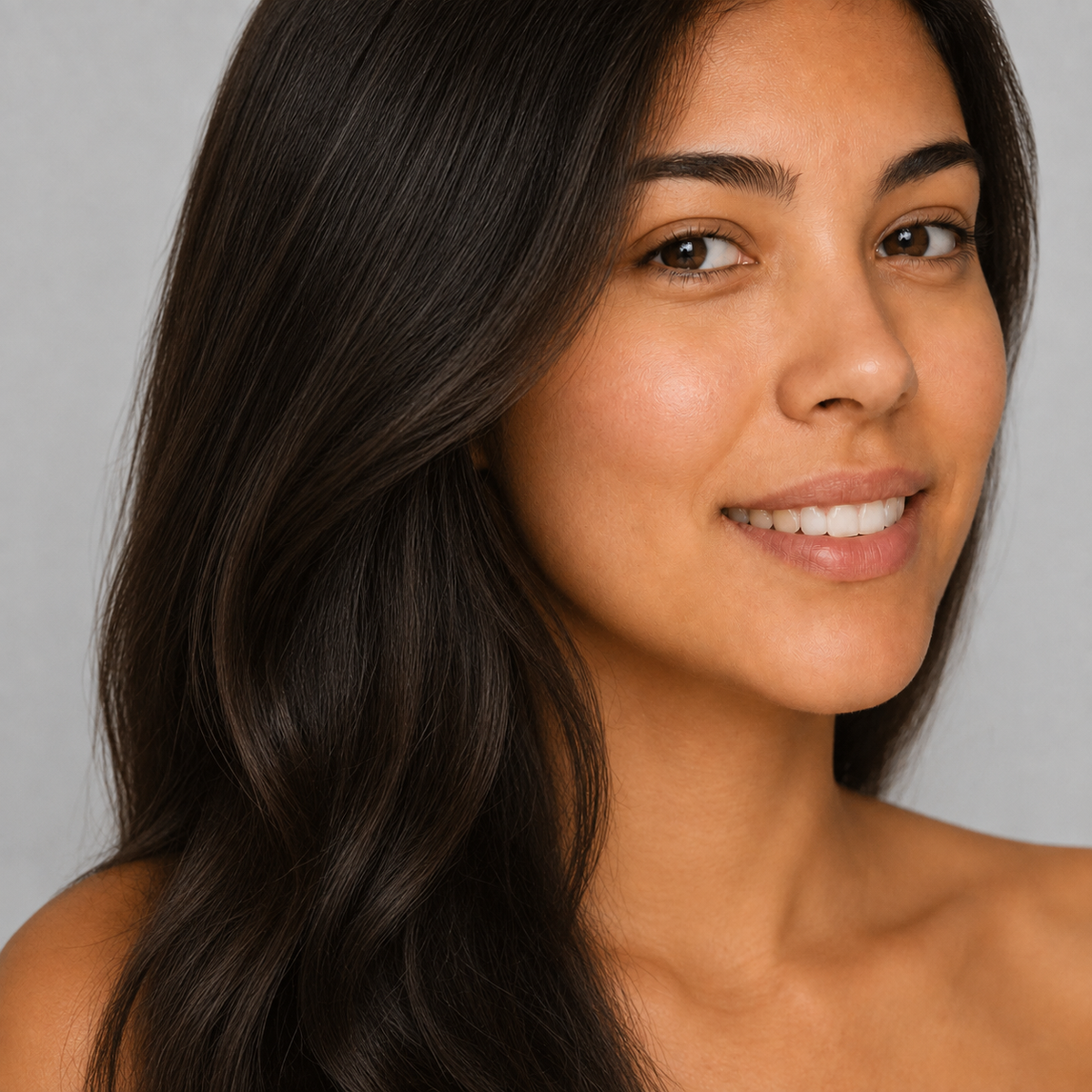 Softer, smoother-looking glossy hair