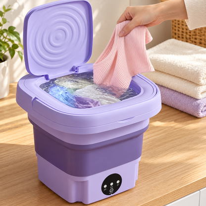 🧺 8L Portable Foldable Washing Machine with Spin Dryer – Compact Washer for Underwear & Socks